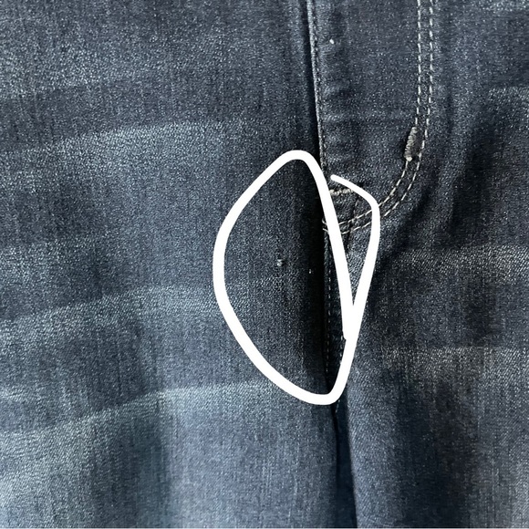 Laurie Felt ilky Sequin Stripe Ankle Skinny Jeans, Raw Hem—Size Med•••Burgundy - Picture 16 of 16